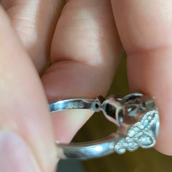 Moissanite, sterling silver ring - Picture 4 of 4